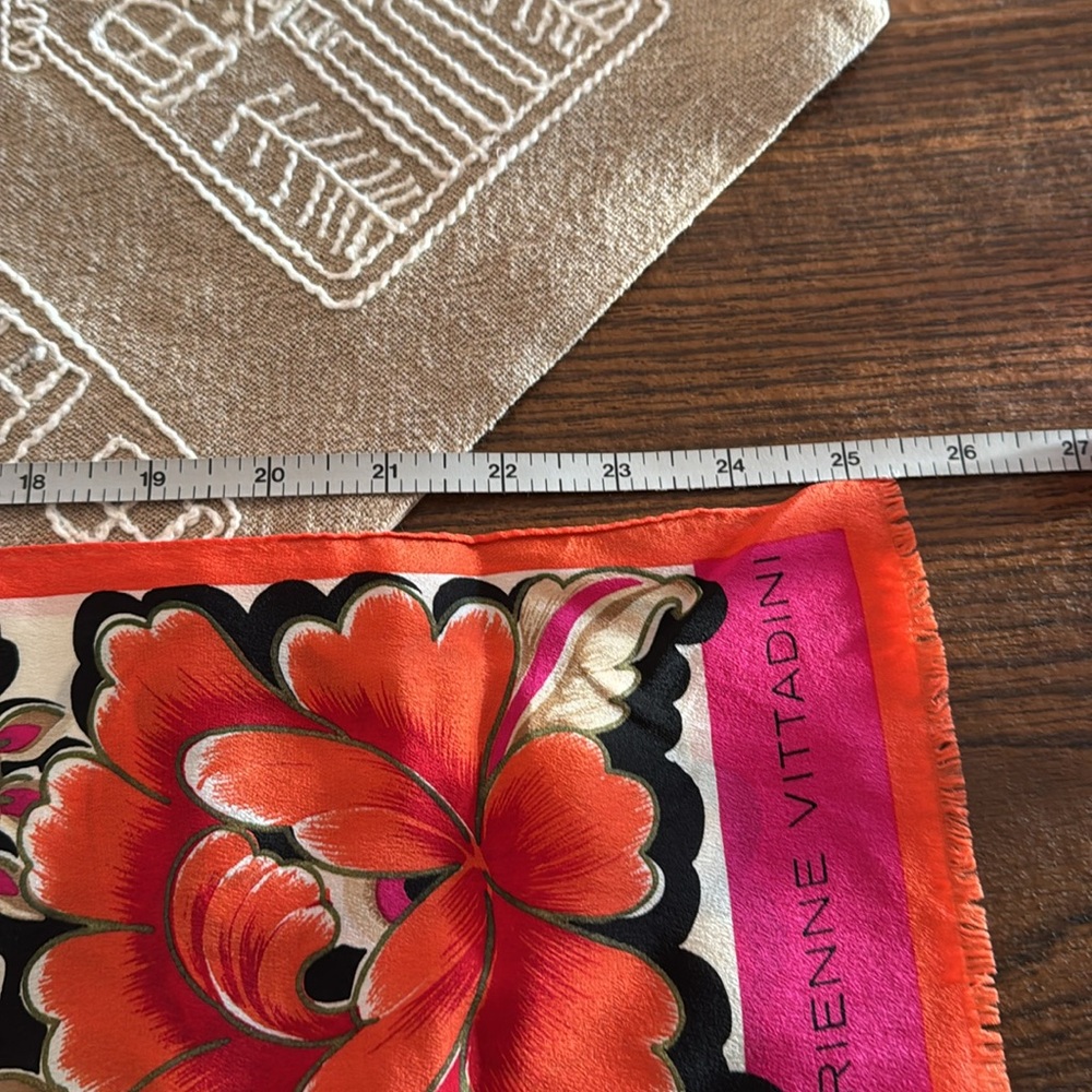 Adrienne Vittadini Orange and Pink Decor Accent Piece- about 50 inches long - Picture 4 of 4